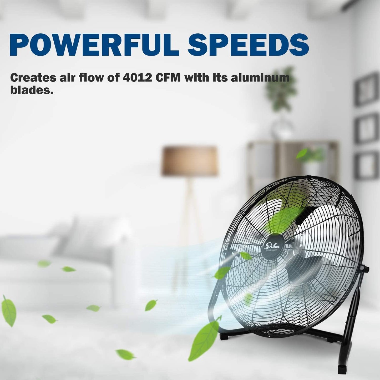 Power Breeze Industrial Floor Fans – Quiet & Durable for Home or Business (2 Pack)