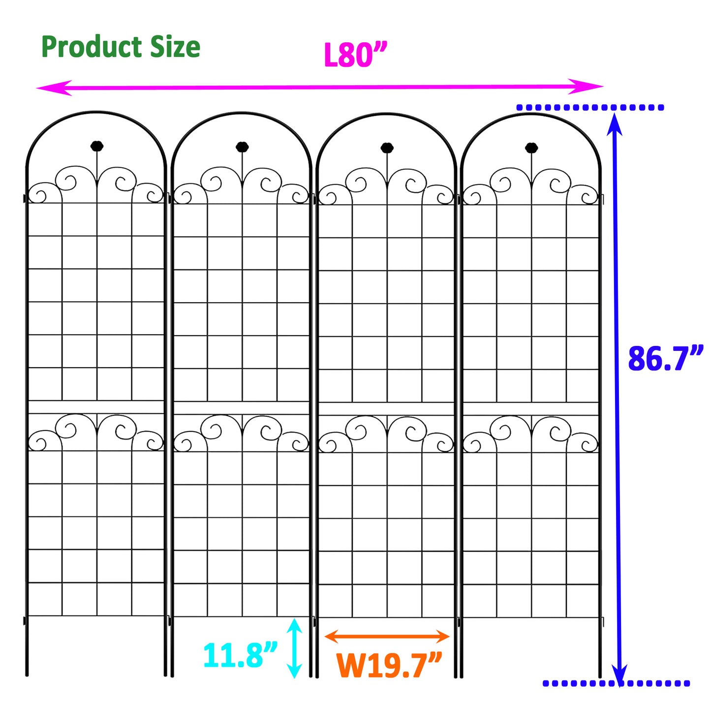 Stylish Rustproof Garden Trellis for Climbing Plants