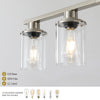 Modern Brushed Nickel Chandelier with Clear Glass Shades