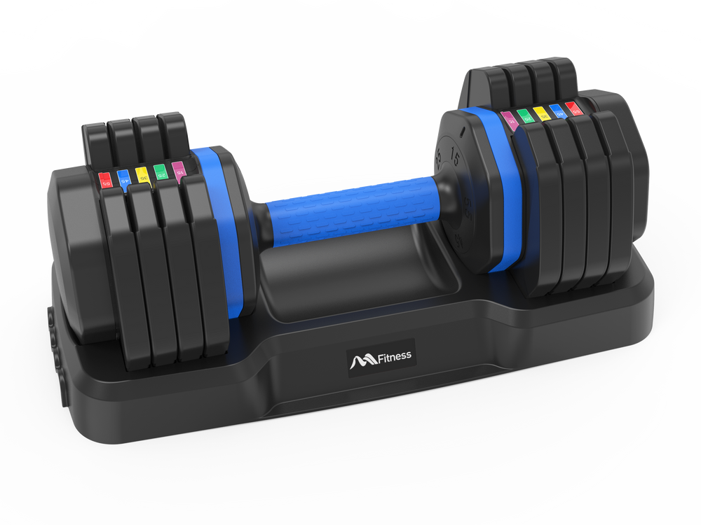 Quick-Adjust Fitness Dumbbells - Pair with Secure Grip for Full-Body Workouts