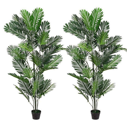 Tropical Oasis Faux Palm Trees - Lifelike Indoor/Outdoor Decor