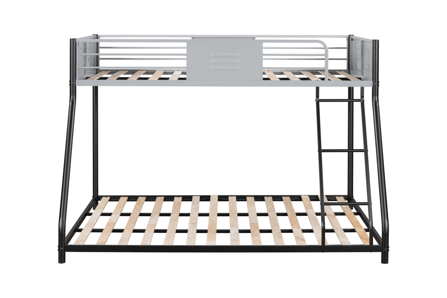 Sturdy Metal Bunk Bed with Safety Guardrails