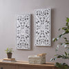 Rustic Carved Wood Wall Art Duo