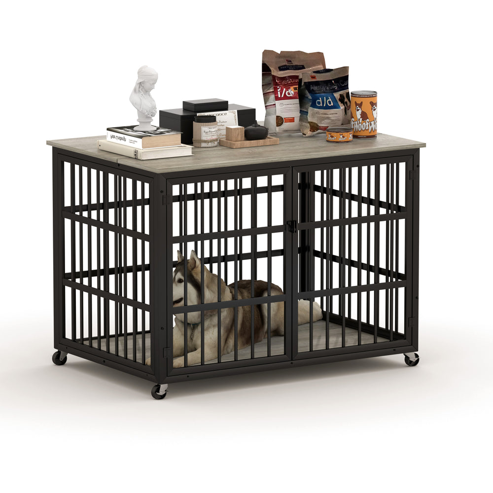 Chic Canine Crate with Side Access - Grey