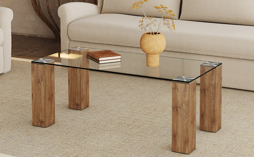 Elegant Glass Coffee Table - Chic & Durable Design