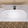 Classic Oval Soaking Tub - Stylish Free-Standing Bath with Chrome Drain