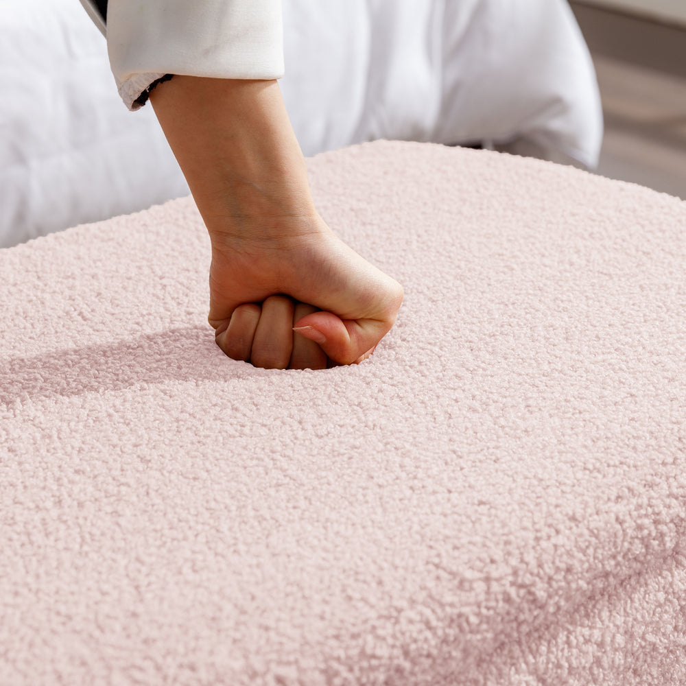 Chic Pink Storage Bench with Gold Legs