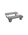 Carpeted Hardwood Dolly with Rubber Wheels