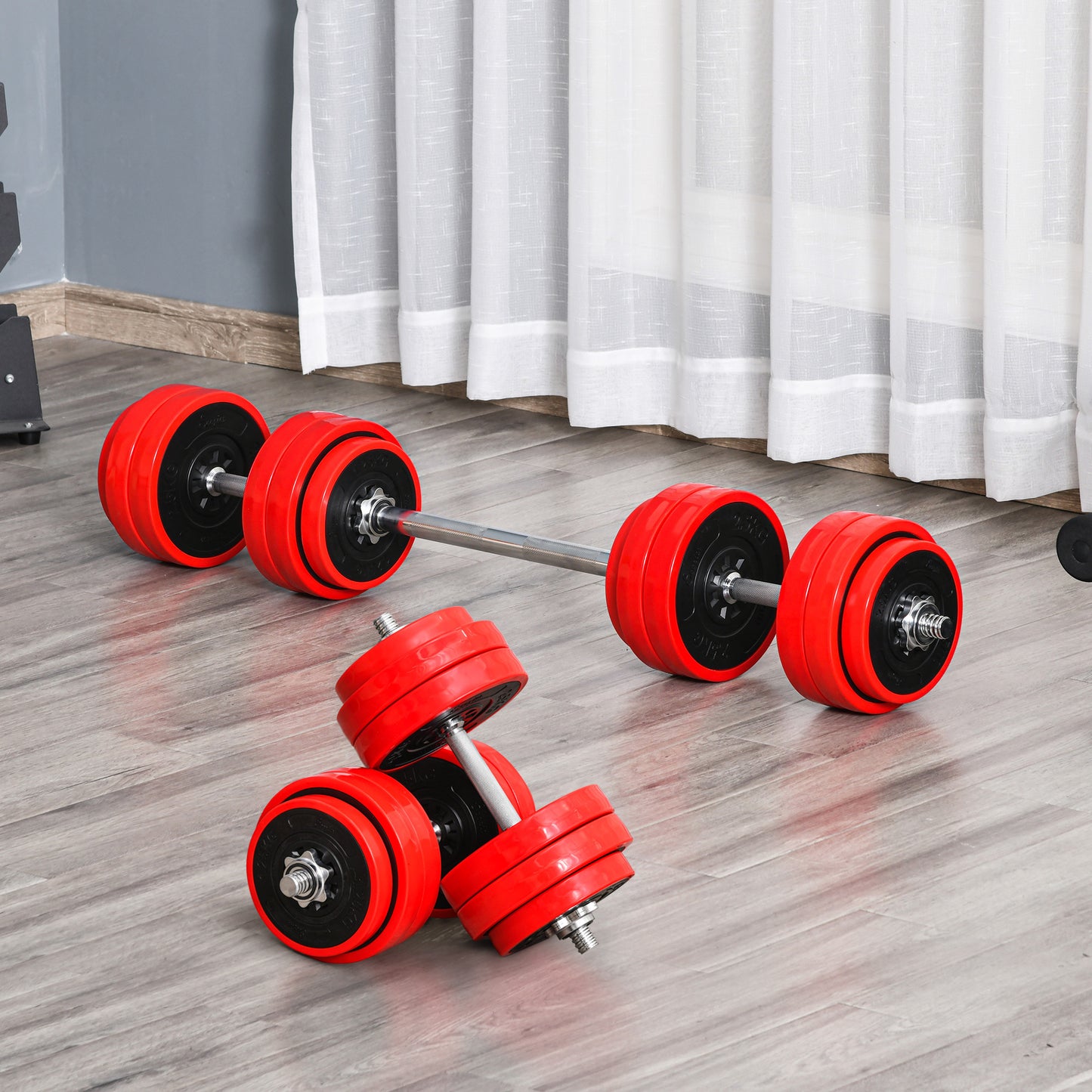 Soozier Versatile Dumbbell and Barbell Set for Home Workouts