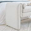 Cozy Linen Bedroom Stool - Versatile and Stylish in White