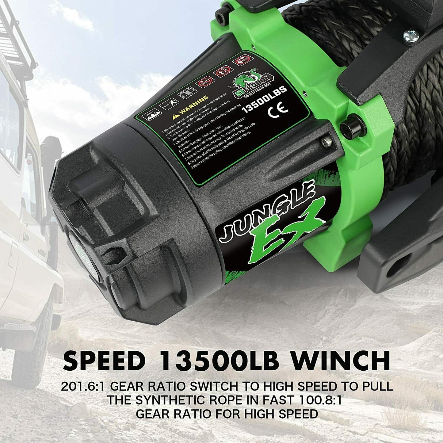 PowerPro Synthetic Rope Winch for Trucks and Jeeps