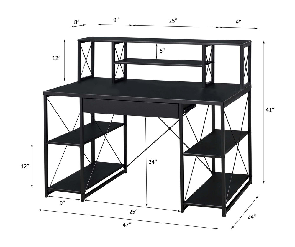 Sleek Black Amiel Desk