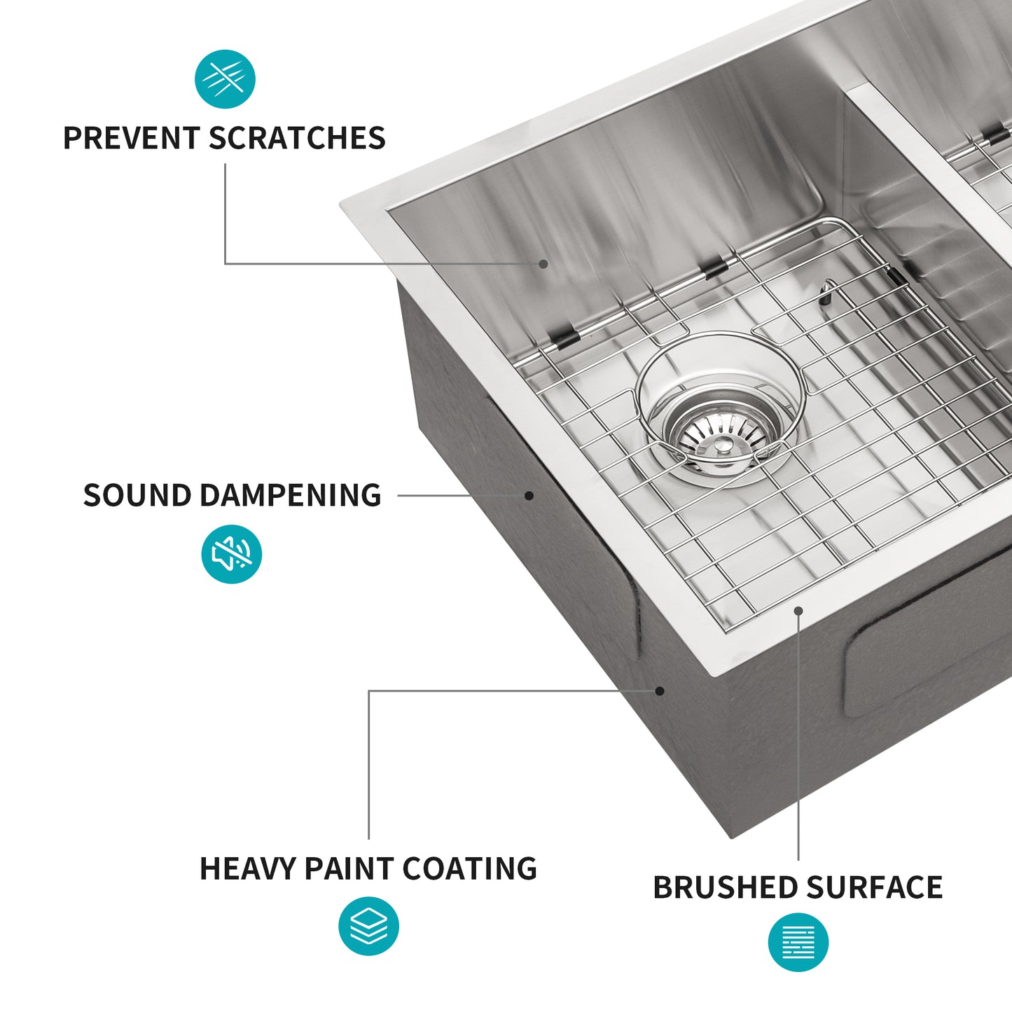 Deluxe Double Undermount Kitchen Sink