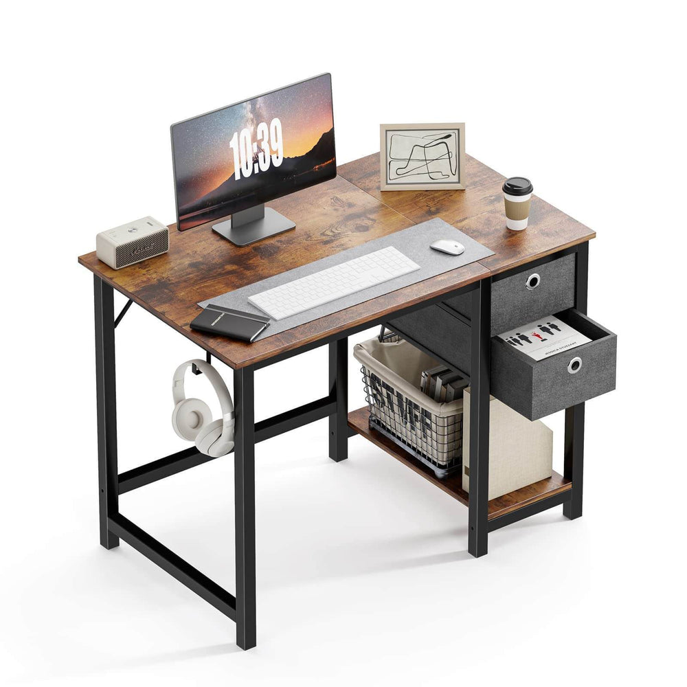 Chic Rustic Writing Desk with Smart Storage