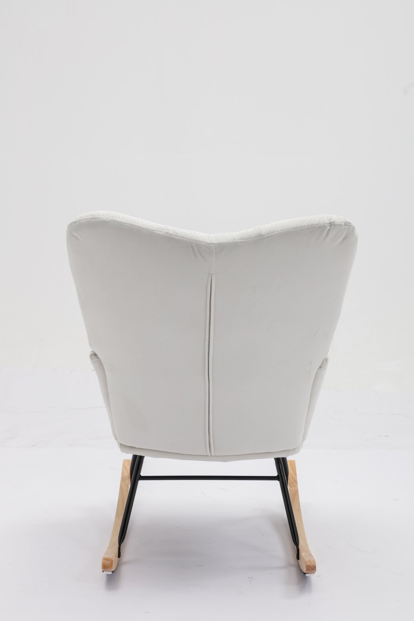 Velvet Mid-Century Rocking Chair - Cozy & Chic for Your Space