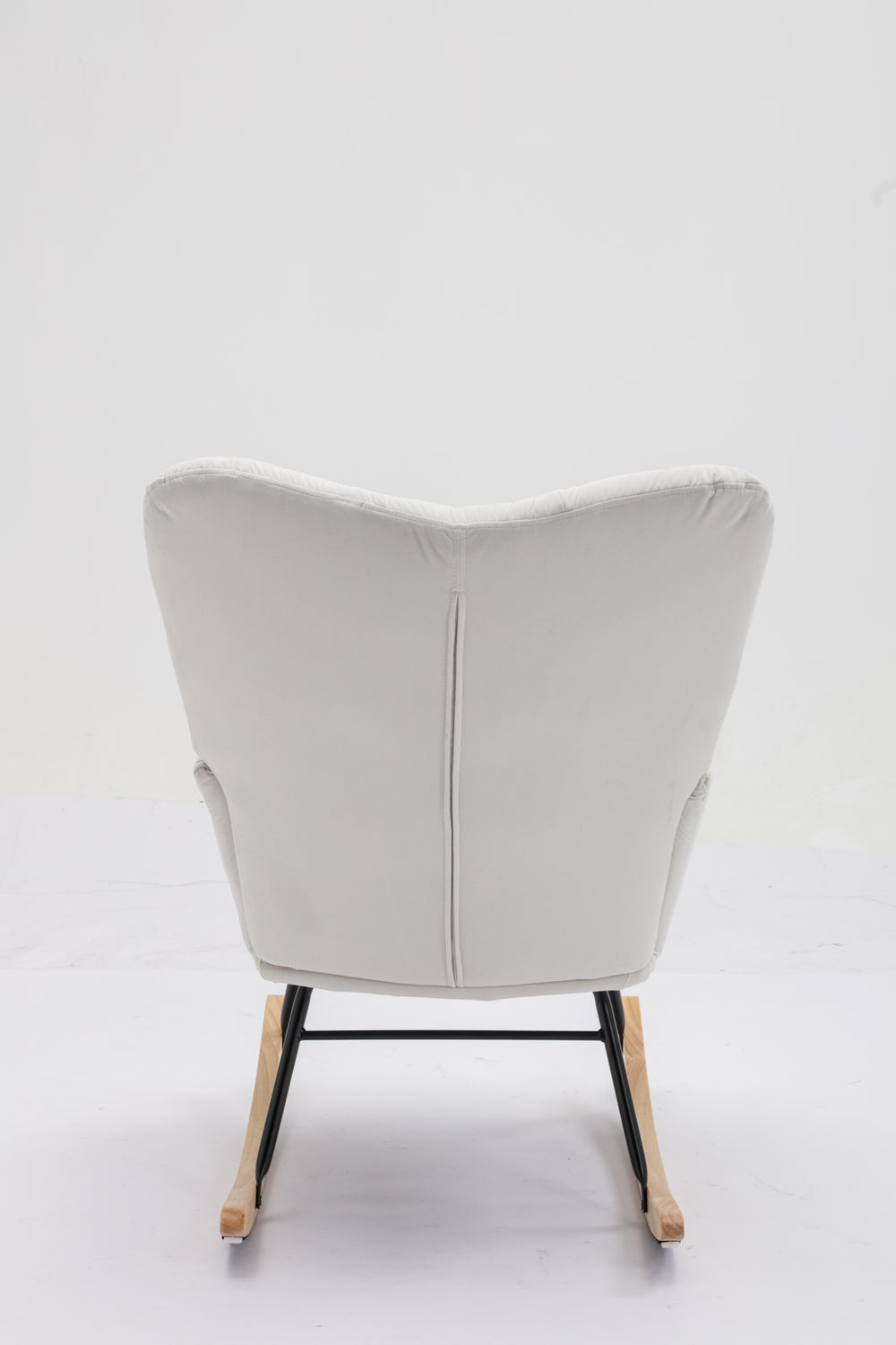 Velvet Mid-Century Rocking Chair - Cozy & Chic for Your Space