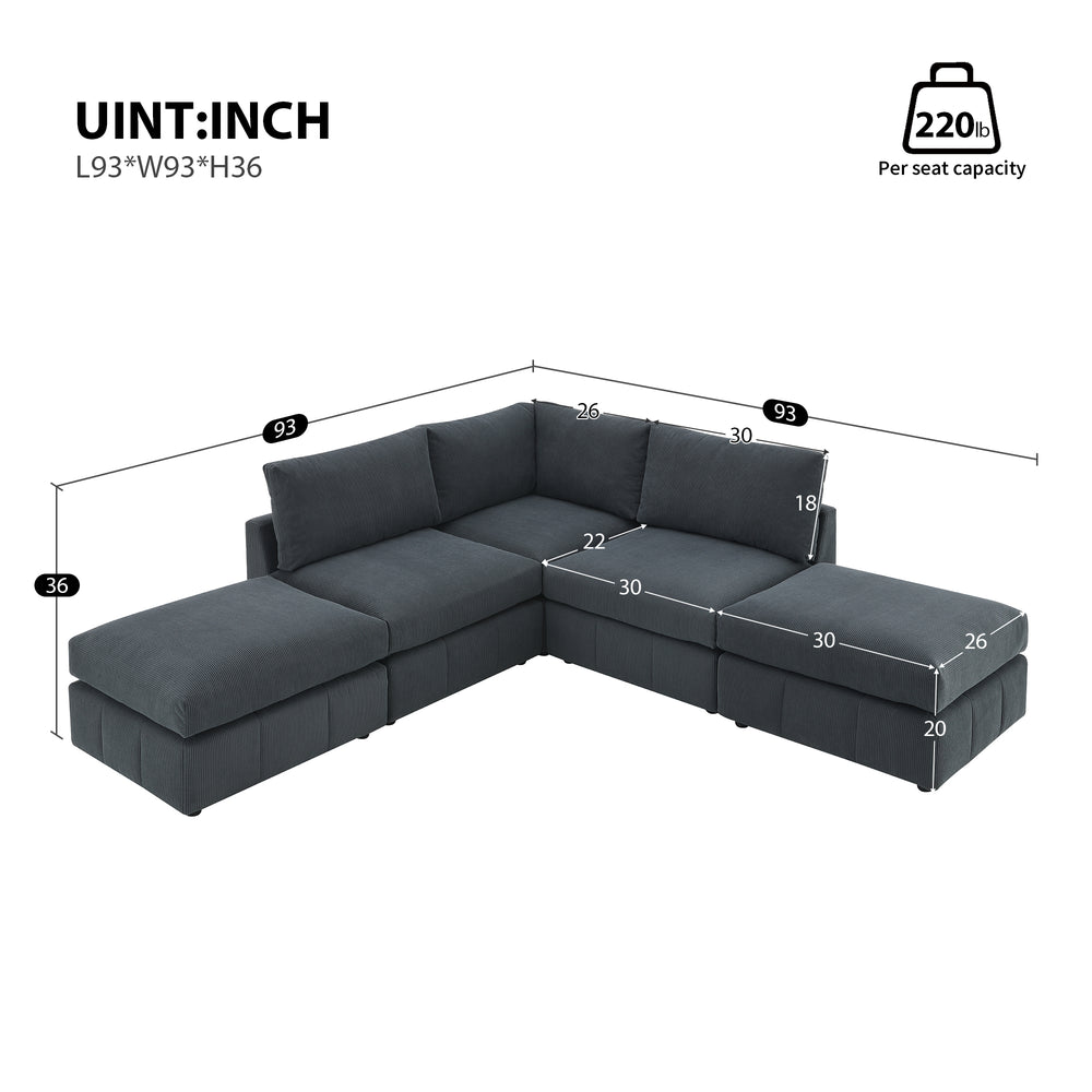 Versatile Modern Sectional Sofa Set