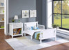 Cozy Convertible Toddler Bed in White & Gray