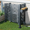 Outdoor AC Privacy Screen - Stylish Metal Fence Cover