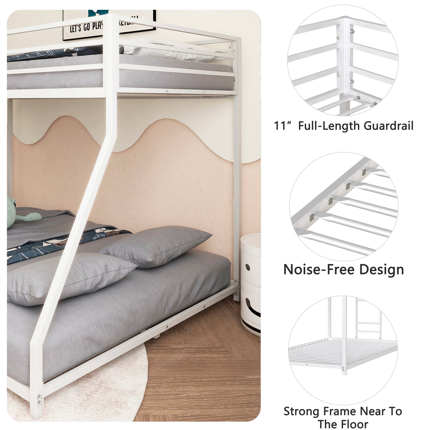 Sturdy Metal Bunk Bed - Fun & Easy Climb for All Ages!