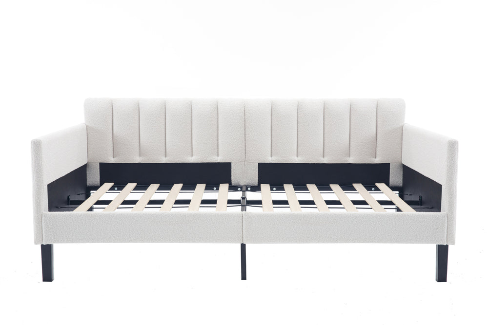 Elena Luxe Boucle Twin Daybed – Cozy Elegance with Tufted Charm