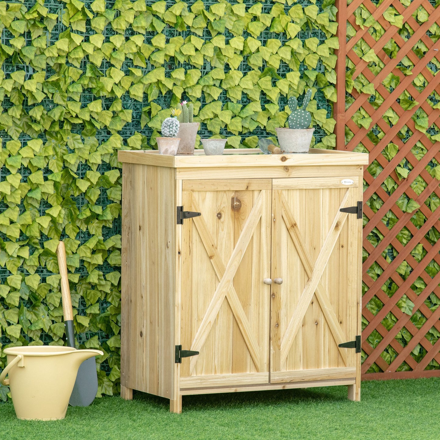 Outsunny Outdoor Storage Shed - Stylish Tool & Accessory Organizer