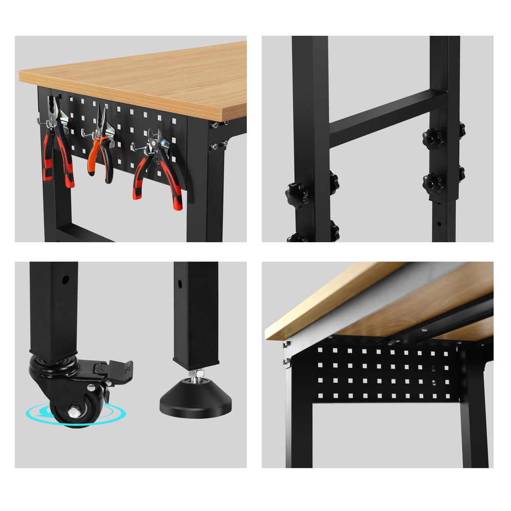 Versatile Rolling Workbench with Power Outlet