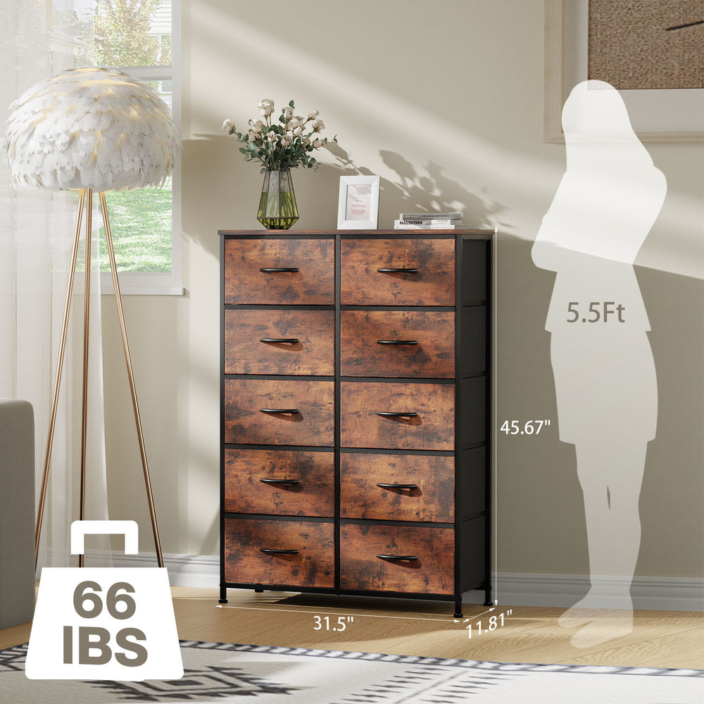 Storage Tower Bliss: SweetCrispy Fabric Dresser with Twelve Drawers