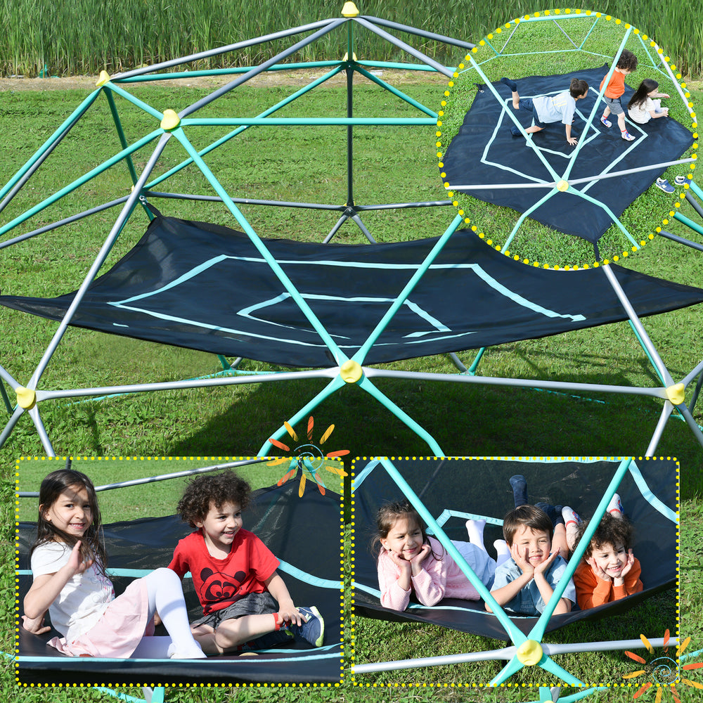 Kids' Geometric Climbing Dome with Hammock - Fun & Durable Adventure!