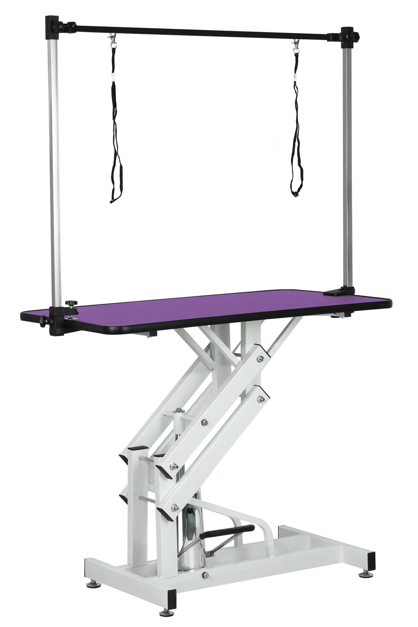 Purple Pet Grooming Table with Hydraulic Lift