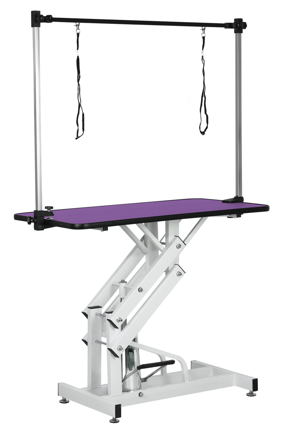 Purple Pet Grooming Table with Hydraulic Lift