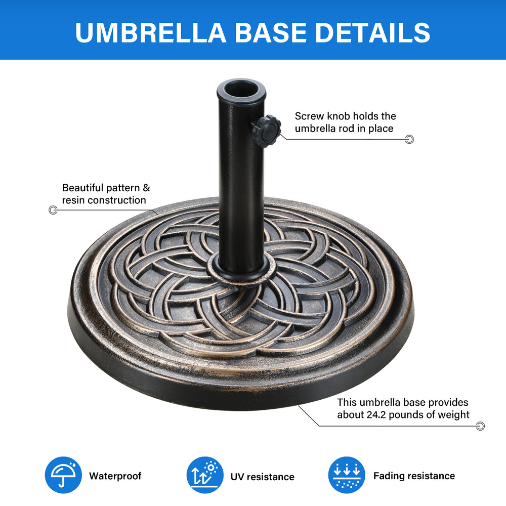 Sturdy Bronze Patio Umbrella Base