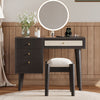 Chic Boho Vanity Set with USB Charging & Storage