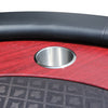 Luna Luxe Poker Table with Red Racetrack