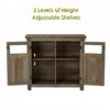 Stylish Gray Wine & Buffet Cabinet