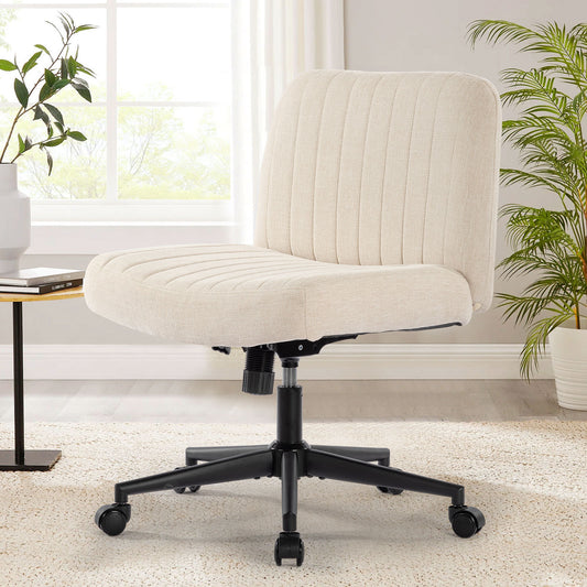 Chic Rolling Office Chair with Swing Backrest