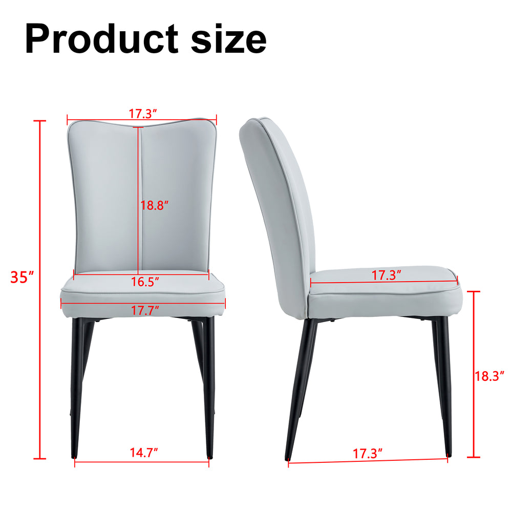 Chic Gray Dining & Office Chair Set