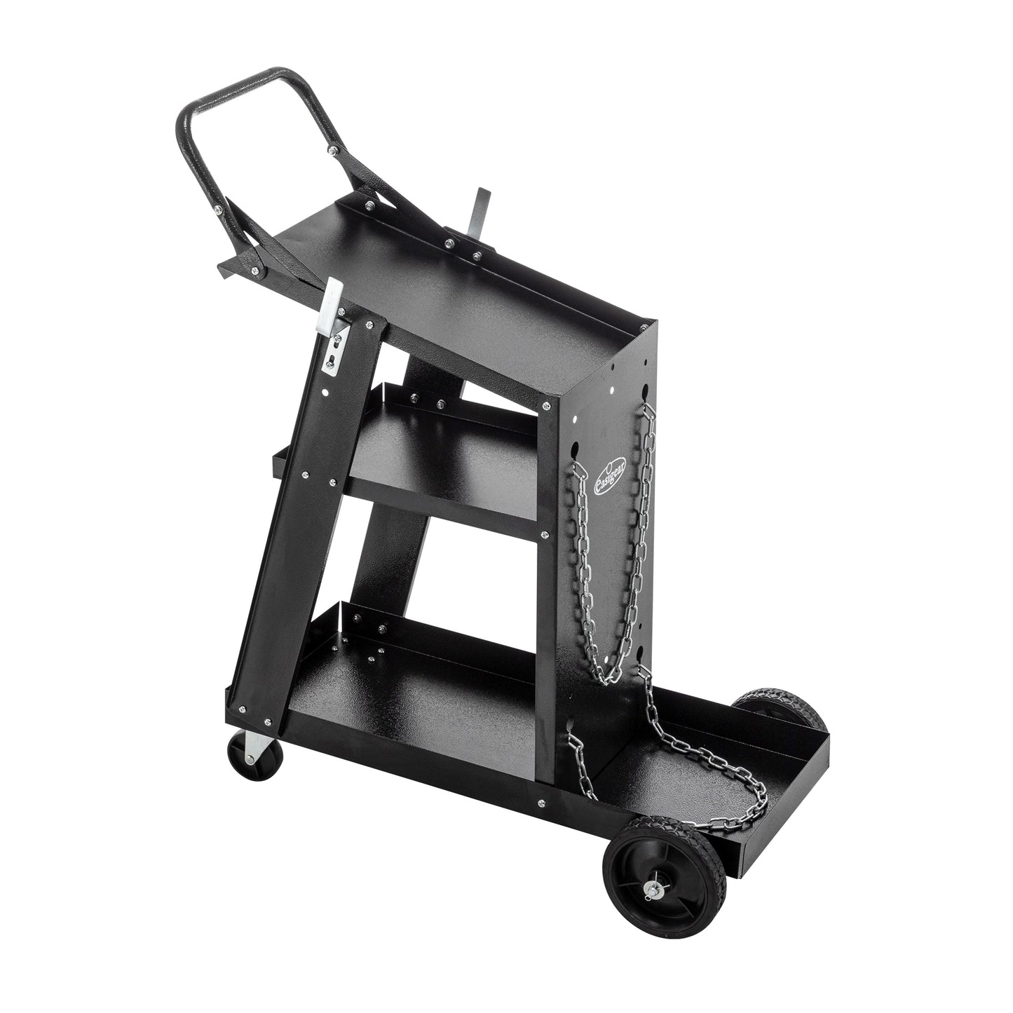 Welding Wizard Cart: Heavy-Duty Rolling Storage with Swivel Wheels