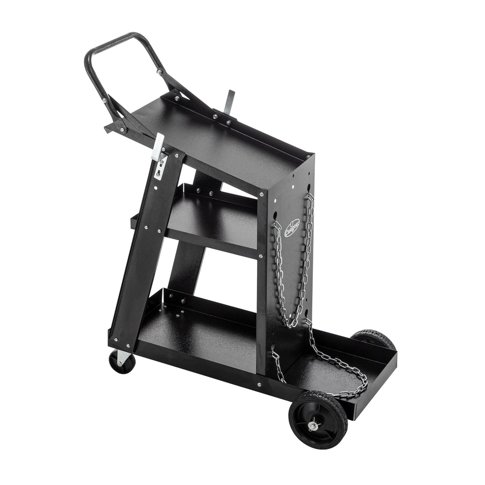 Heavy-Duty Welding Cart with Swivel Wheels and Tank Storage