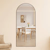 Arched Standing Mirror - Chic Black Design for Makeup & Style