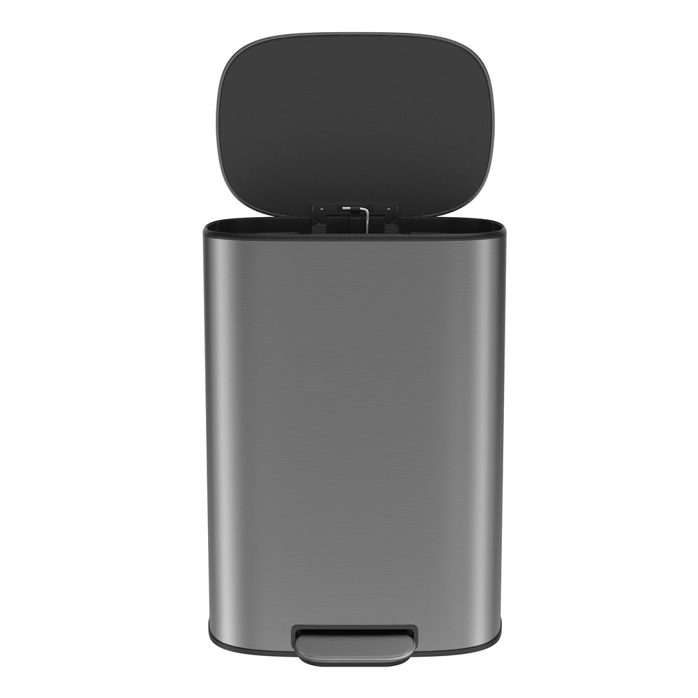 Sleek Soft-Close Kitchen Trash Can with Foot Pedal