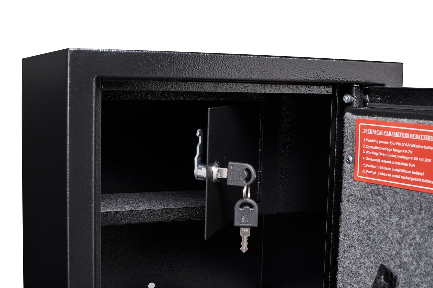 Secure Steel Gun Vault with Smart Lock & Alarm