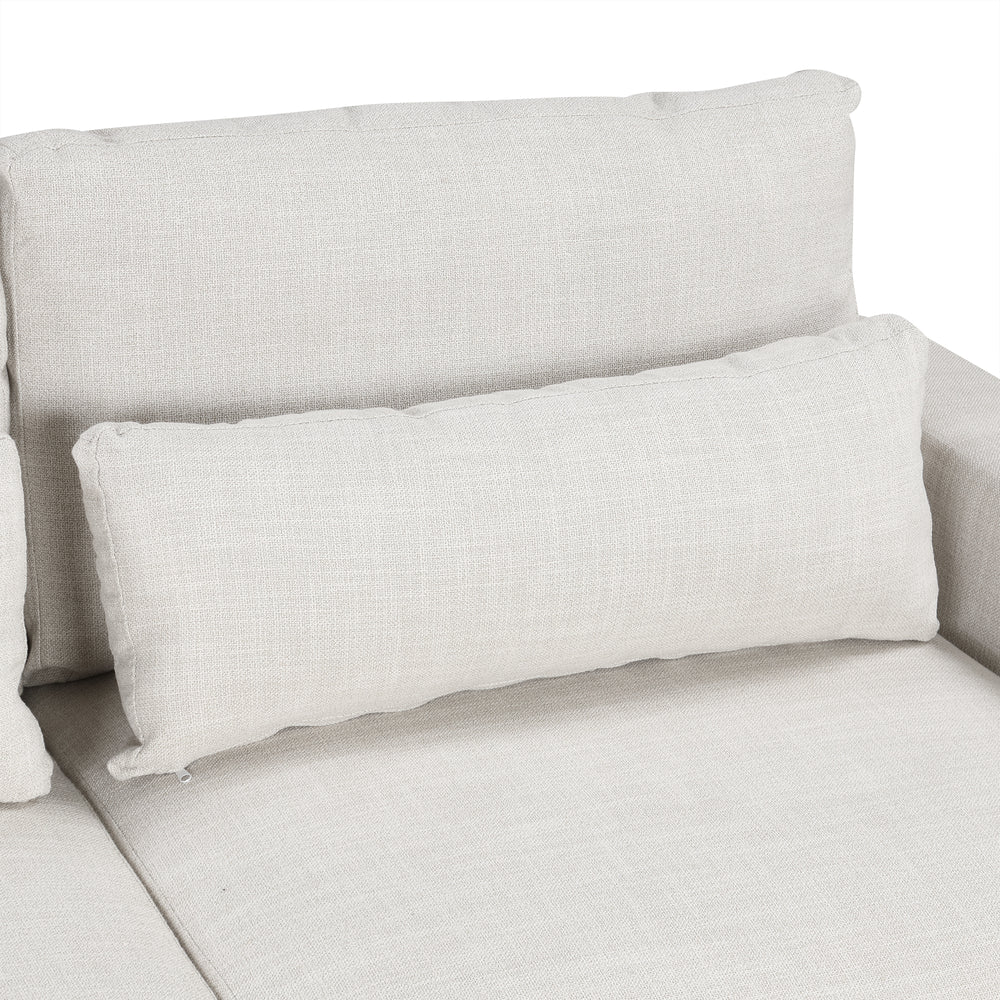 Cozy Corner Modular Sofa with Removable Cushions and Pillows