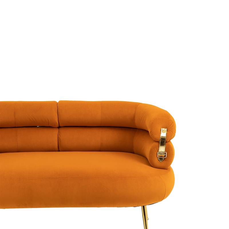 Chic Mini Loveseat in Orange