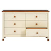 Charming Kids' Storage Dresser in Cream & Walnut