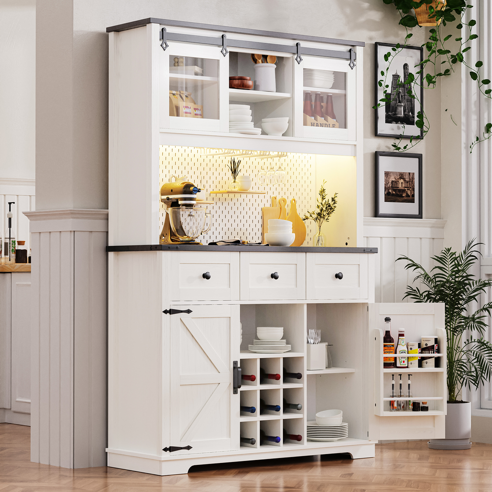 Rustic Farmhouse Pantry Bar Cabinet