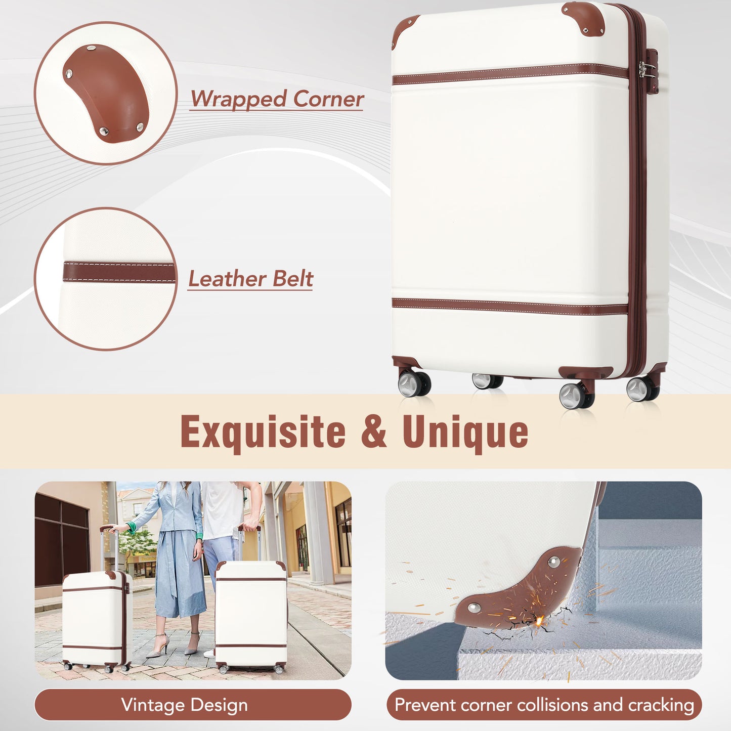 Traveler's Dream Luggage Set - Lightweight and Secure