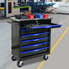 Versatile Rolling Tool Cart in Black and Blue