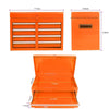 Orange Tool Chest with Detachable Drawers and Adjustable Shelf