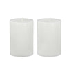 Cozy White Unscented Soy Candles - Set of Two